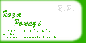 roza pomazi business card